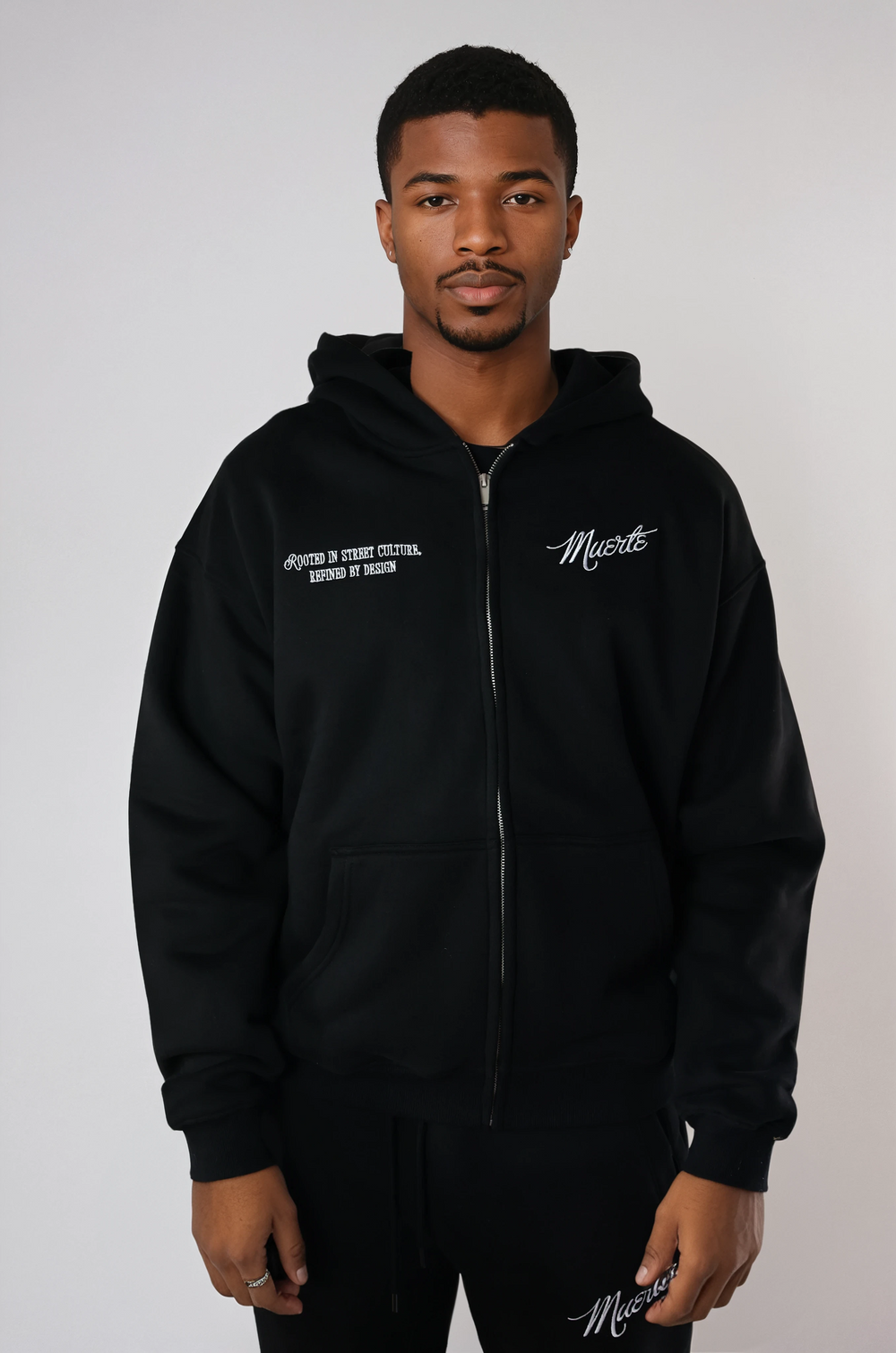 Zip-Hoodie Wearable Art Black