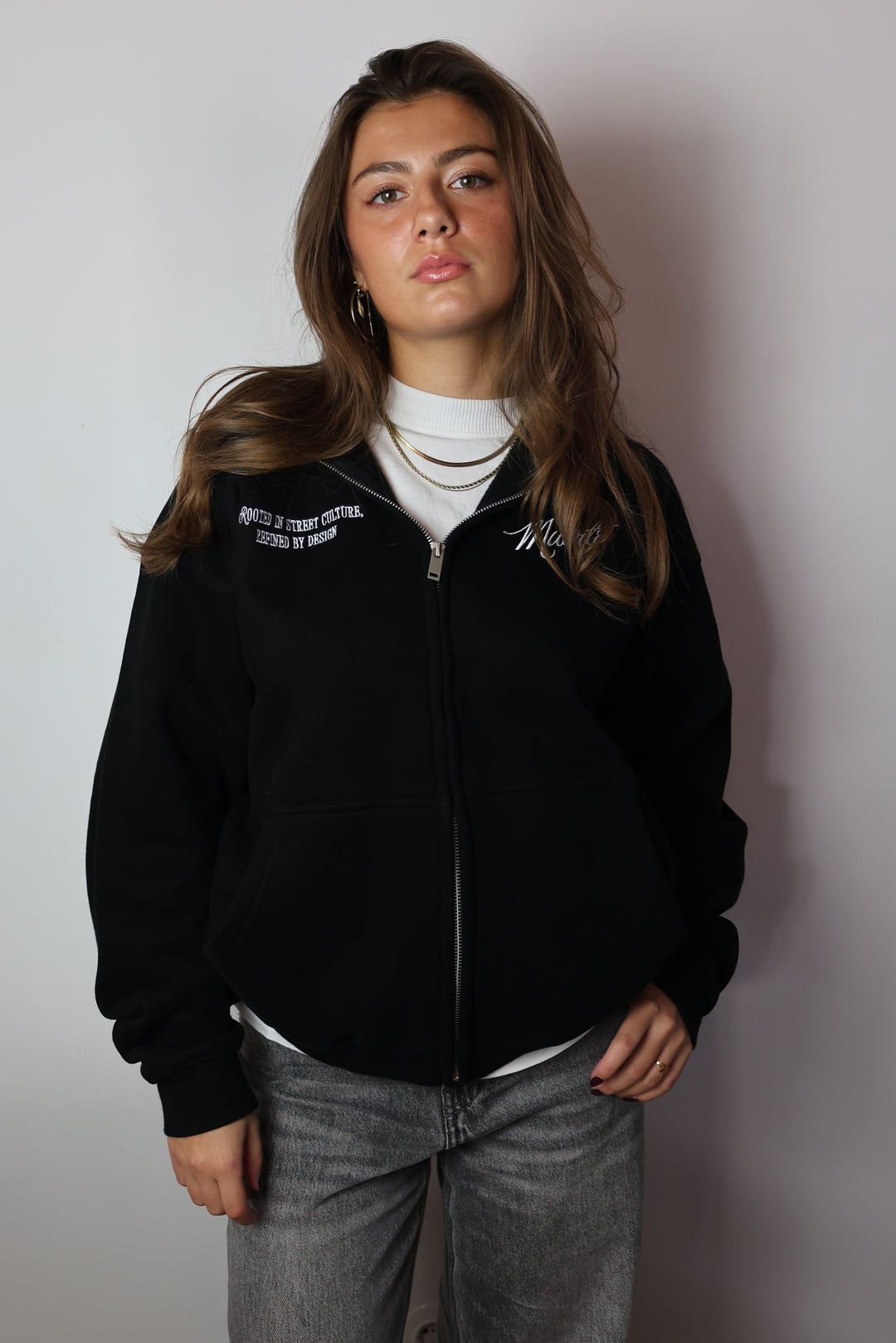 Zip-Hoodie Wearable Art Black