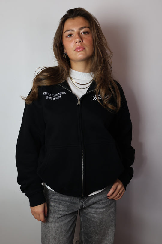 Zip-Hoodie Wearable Art Black