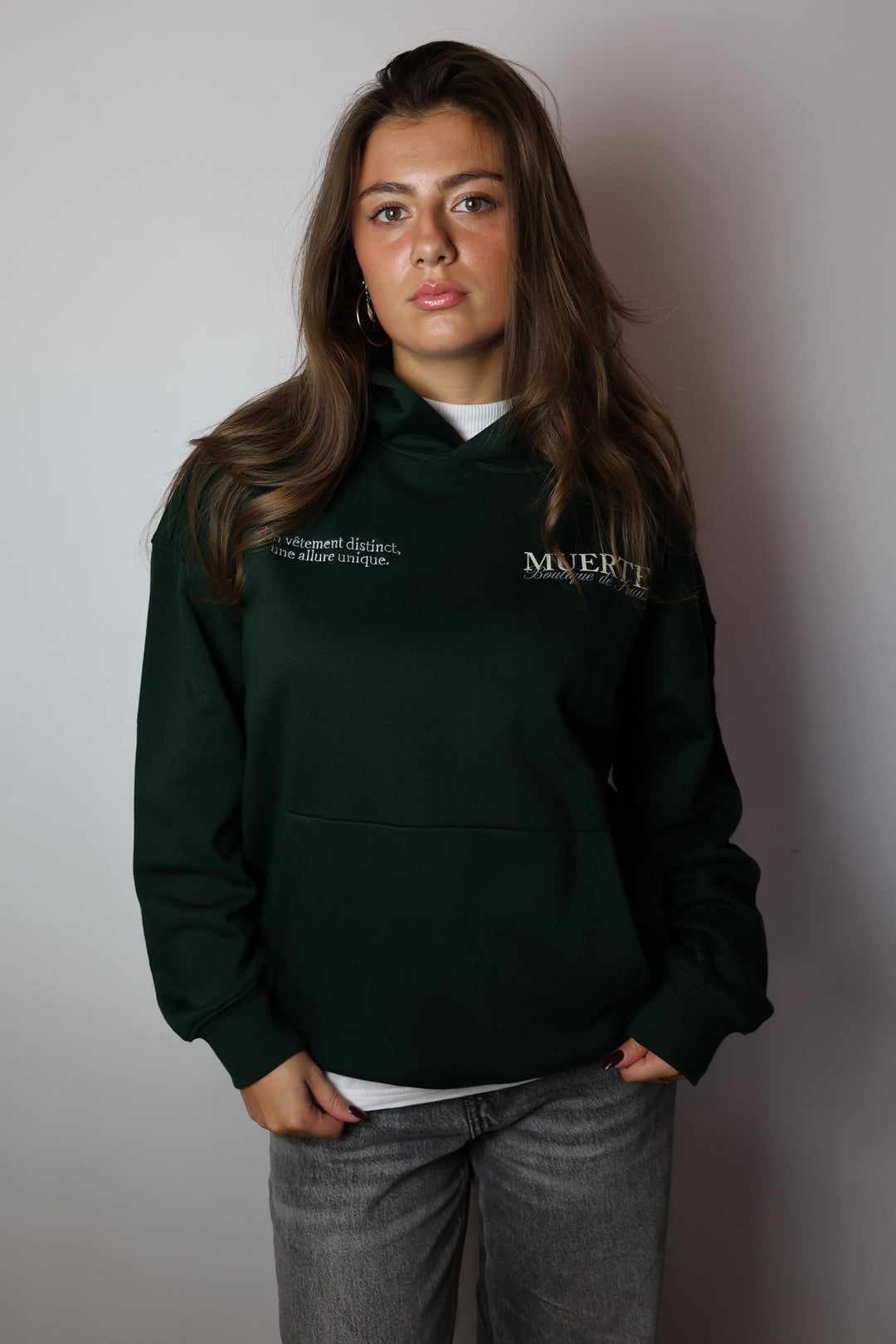 Boutique Hoodie Forest Green