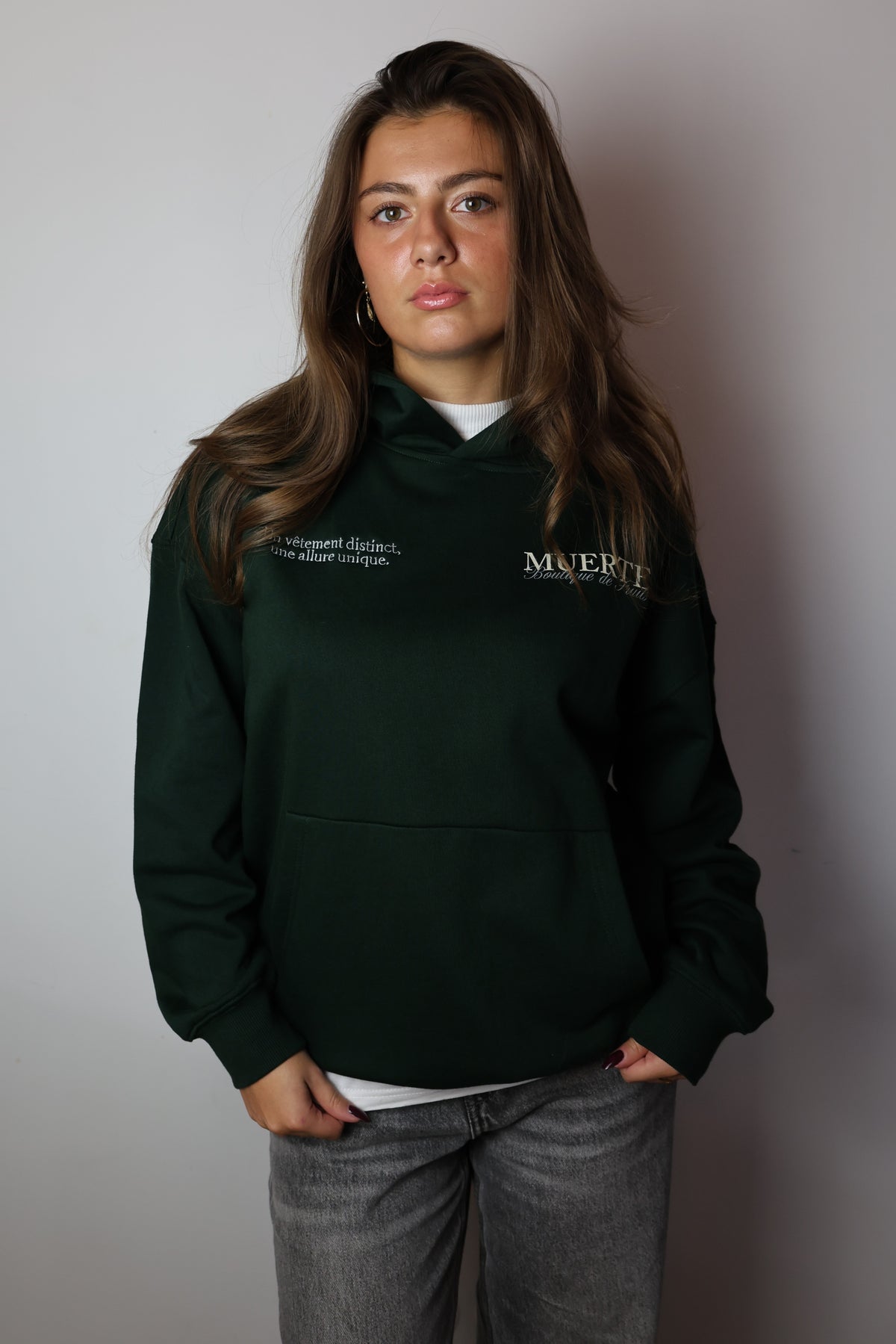 Boutique Hoodie Forest Green